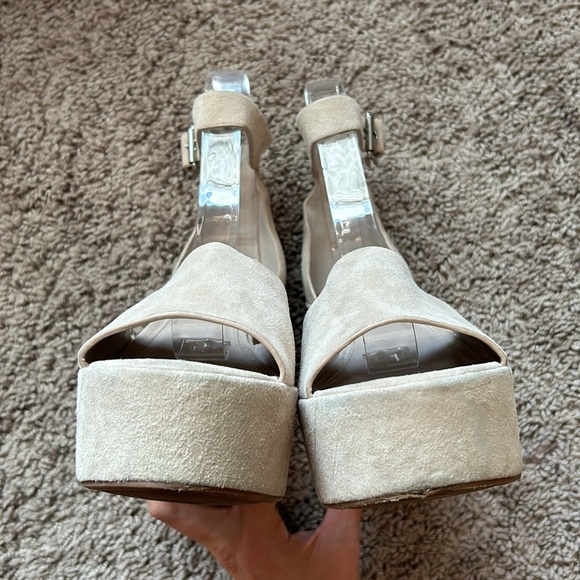 Vince Camuto Women’s Korista Suede Platform Wedge Sandals - Picture 6 of 8